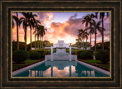 Laie Fountain Sunset