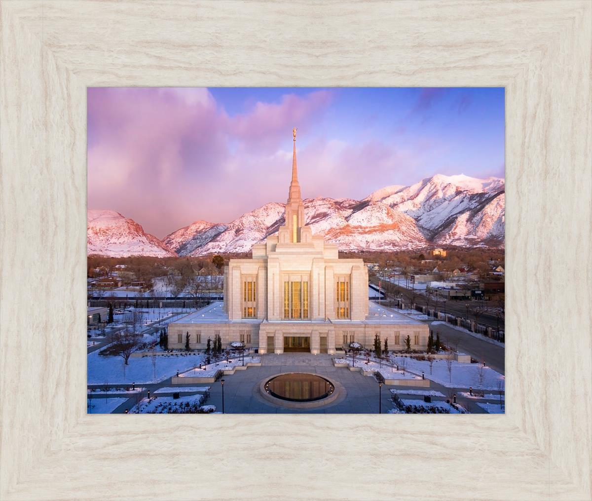 Ogden Winter Sunset Aerial