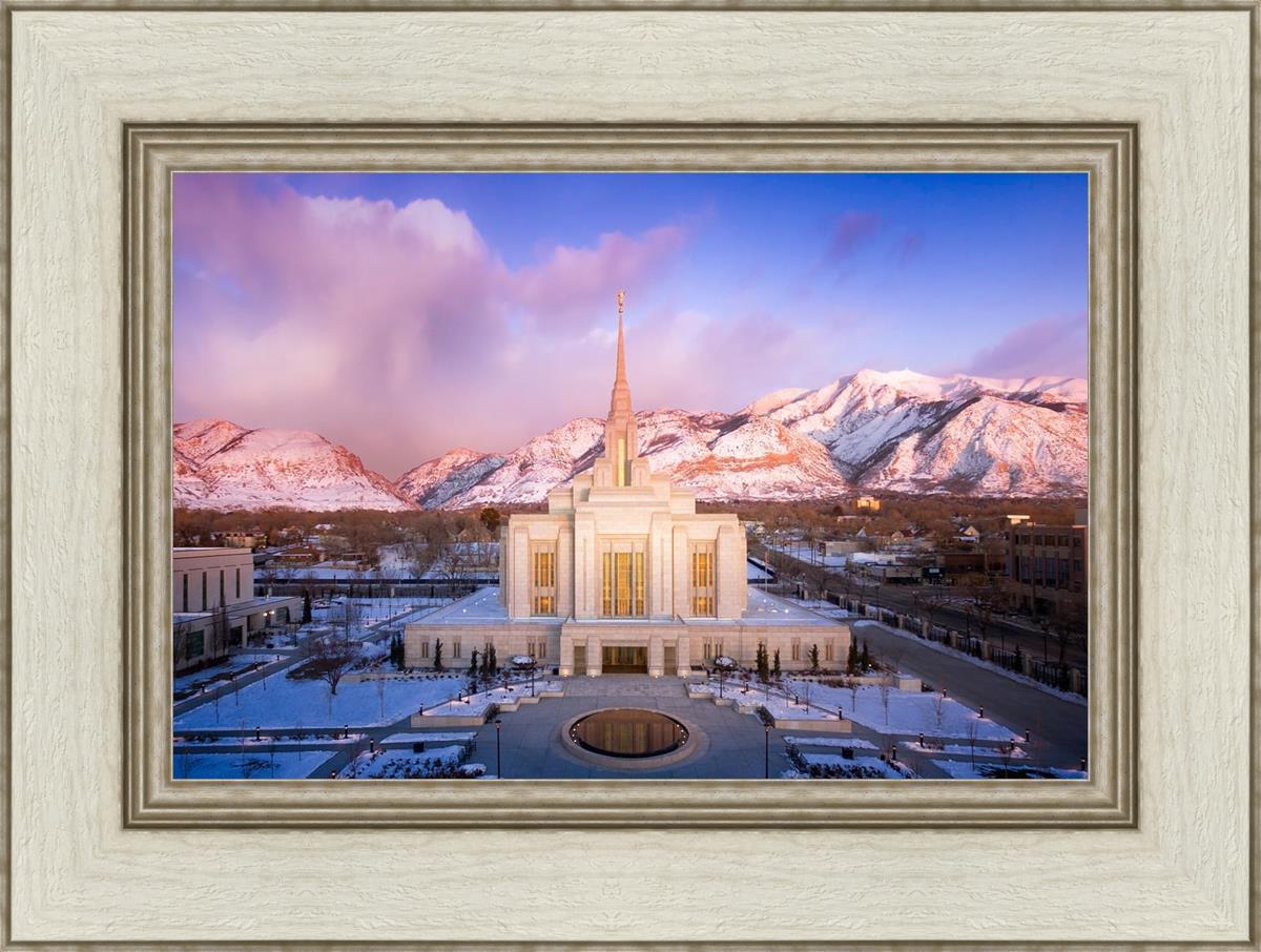 Ogden Winter Sunset Aerial