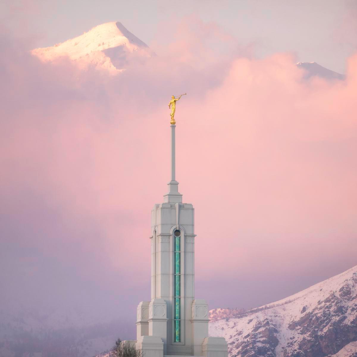 Mount Timpanogos Temple Winter Peaks