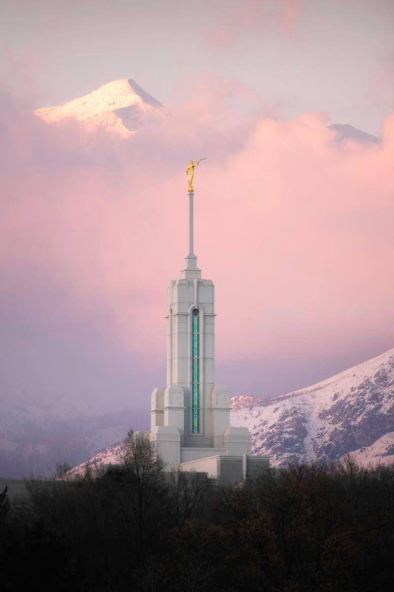 Mount Timpanogos Temple Winter Peaks