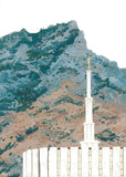 Provo Temple with Squaw Mountain