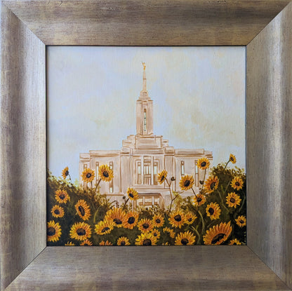 Pocatello with Sunflowers Original Artwork