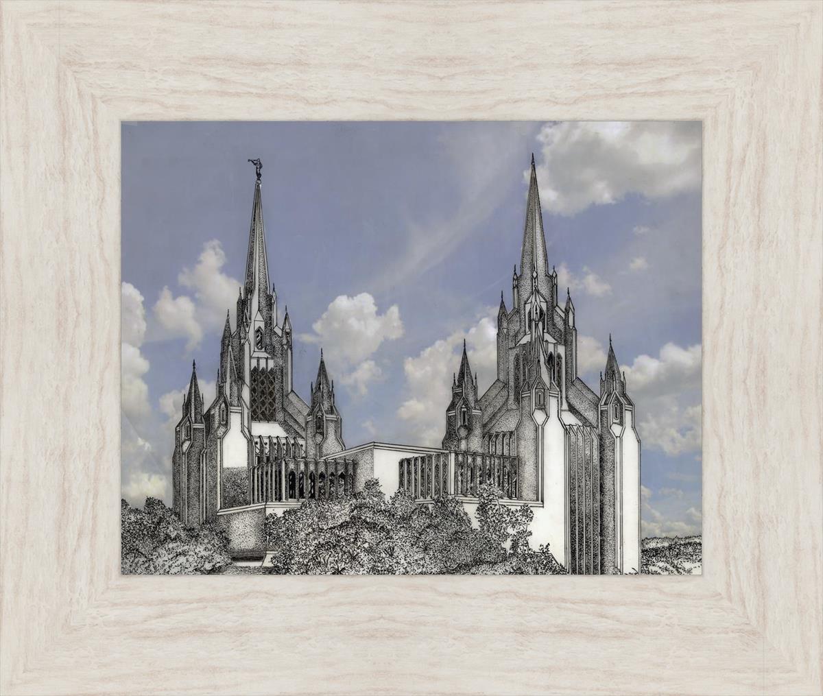 San Diego California Temple - Grey Sky