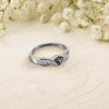 CTR Designer Bow Antiqued Ring - Sterling Silver