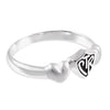 CTR Designer Satin Heart Ring - Sterling Silver