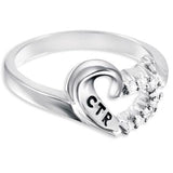 CTR Designer Antiqued Sweetheart Ring - Sterling Silver