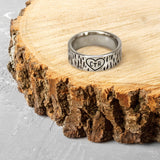 CTR Designer Carved Ring - Stainless Steel
