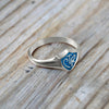 CTR Classic Sparkle Blue Ring - Sterling Silver