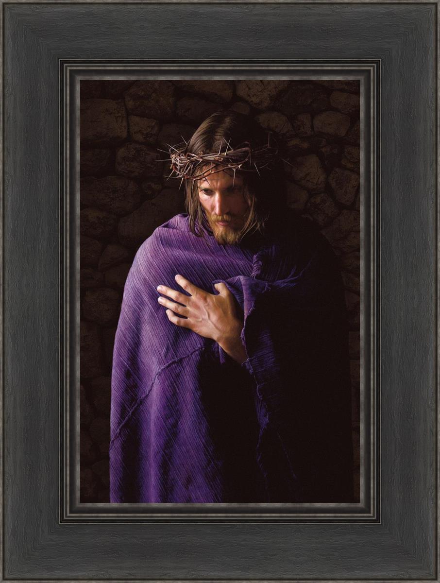 behold the man by chris young jesus christ with crown of thorns purple ...