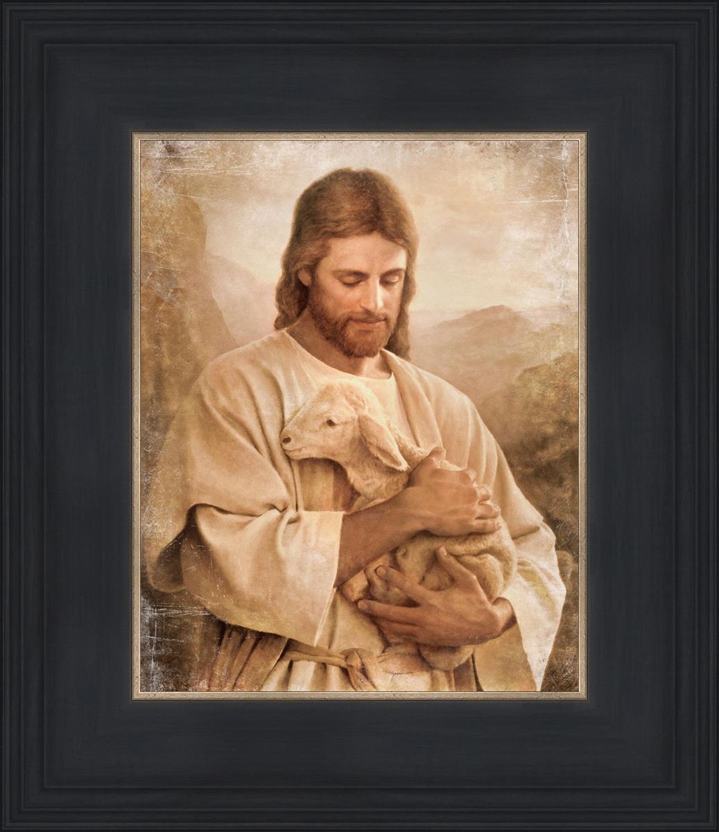 lost lamb vintage by del parson jesus christ holding a white lamb ...