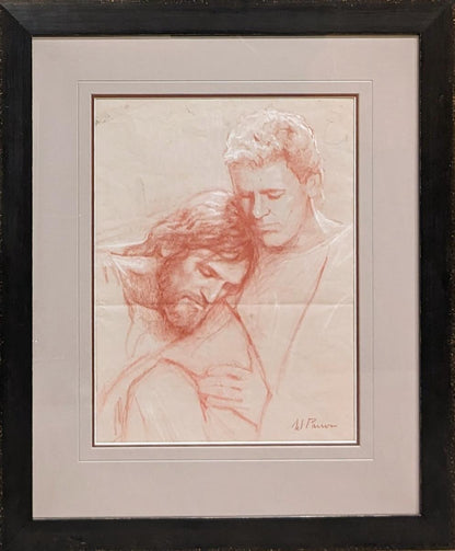 Angel Comforting Christ Original Artwork