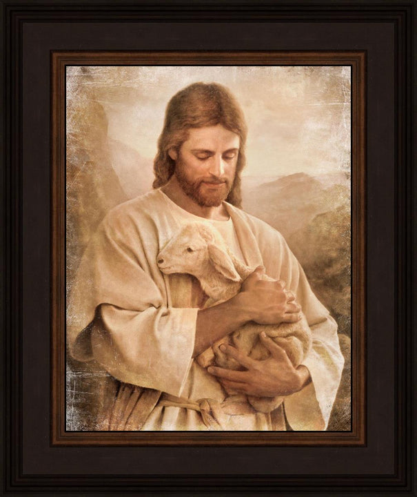 lost lamb vintage by del parson jesus christ holding a white lamb ...