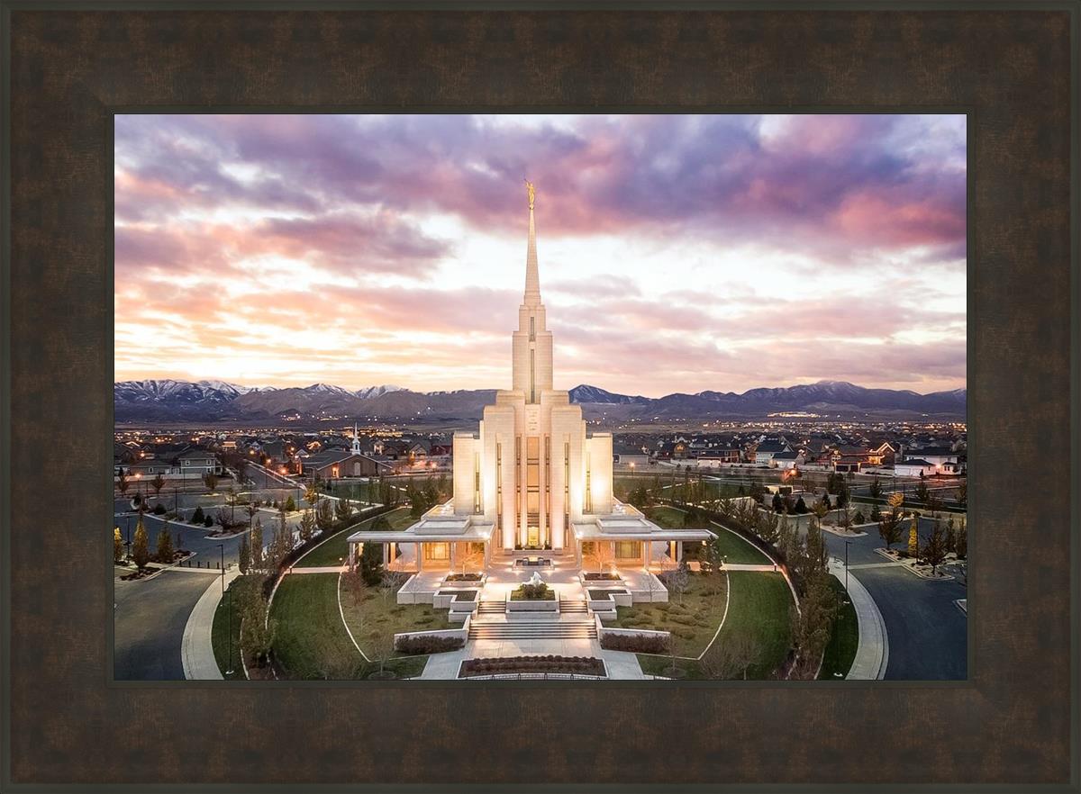 Oquirrh Mountain Aerial Sunset