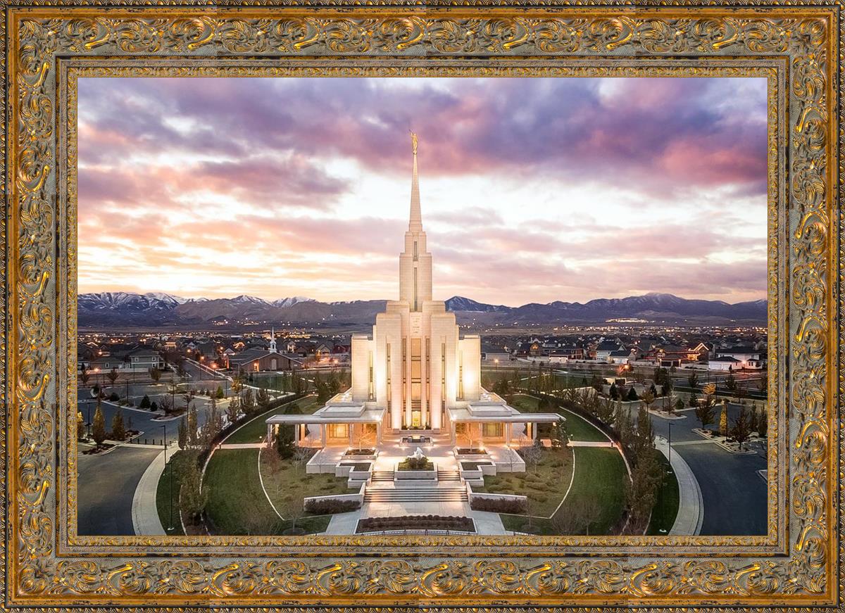 Oquirrh Mountain Aerial Sunset