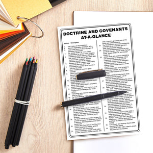 Doctrine and Covenants D&C At A Glance Chart