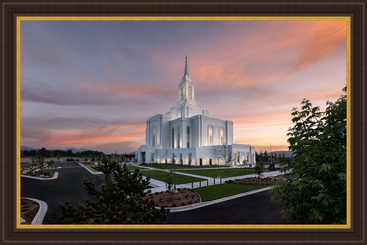 Orem Utah Pink Sunset Large Wall Art