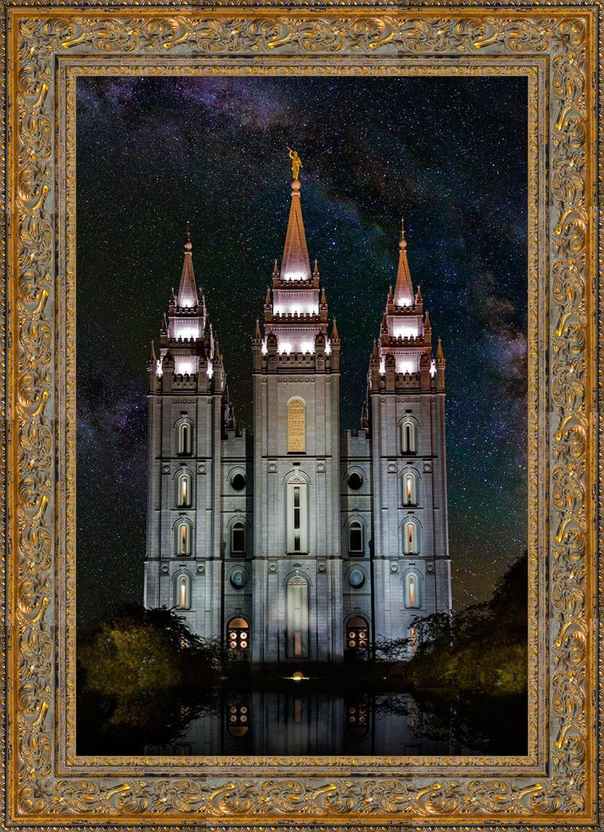 Salt Lake Temple Milky Way Vertical