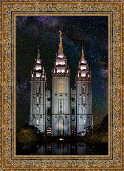 Salt Lake Temple Milky Way Vertical
