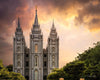 Salt Lake Temple Through the Clouds