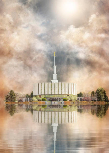 Millennial Reflection Provo Utah Temple