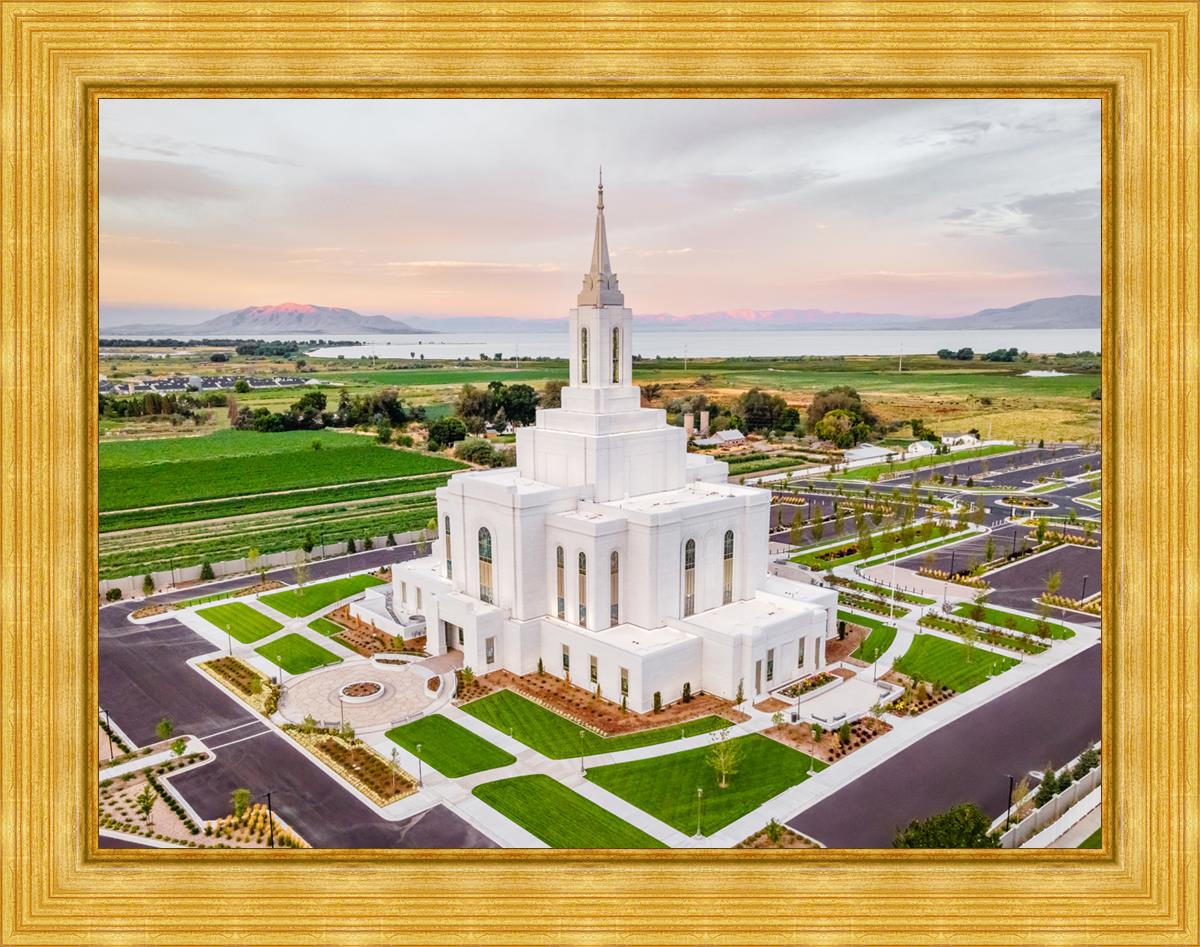 Orem Utah Sunrise Glow Large Wall Art
