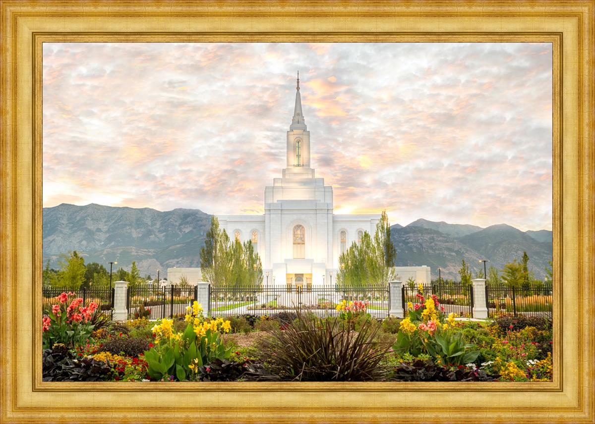 Orem Utah Sunrise Flowers Large Wall Art
