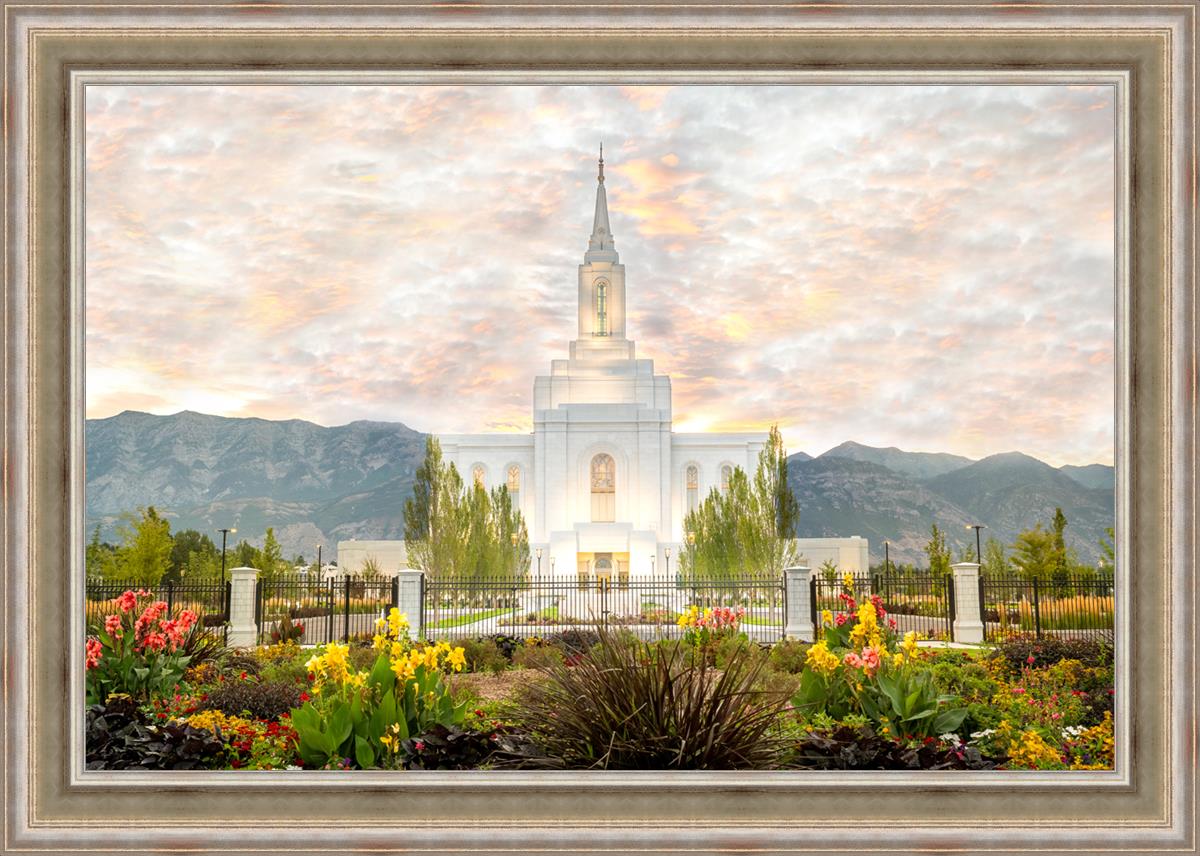 Orem Utah Sunrise Flowers Large Wall Art