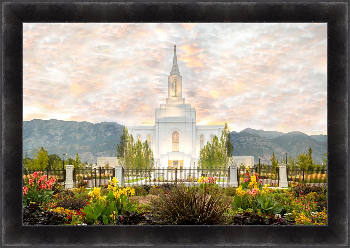 Orem Utah Sunrise Flowers Large Wall Art