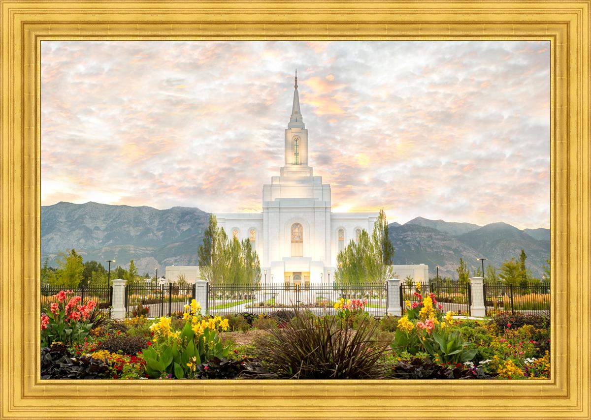 Orem Utah Sunrise Flowers Large Wall Art