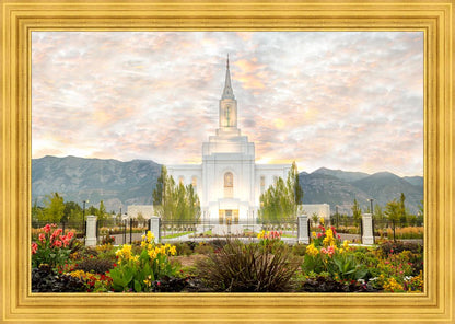 Orem Utah Sunrise Flowers Large Wall Art