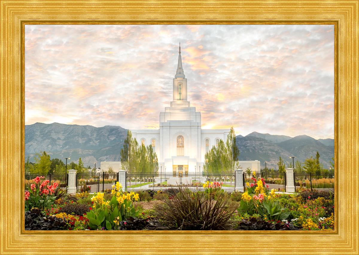 Orem Utah Sunrise Flowers Large Wall Art