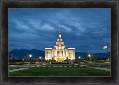 Saratoga Springs Utah Blue Night Large Wall Art