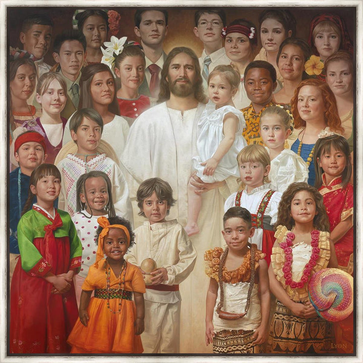 I Am a Child of God by Howard Lyon features Jesus Christ in a white ...