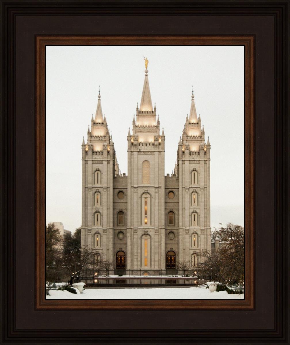 Salt Lake City Temple Warming Reflection