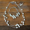 Testimony Pearls Set Adult Baptism Gift Necklace, Bracelet and Post Earring Set