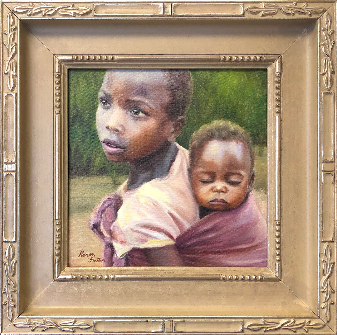 She Ain't Heavy Original Oil on Canvas