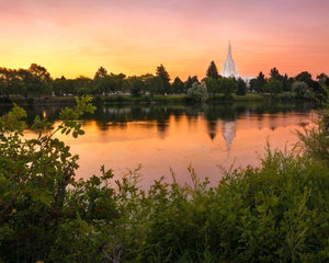 Idaho Falls Temple - Reflective Sunrise