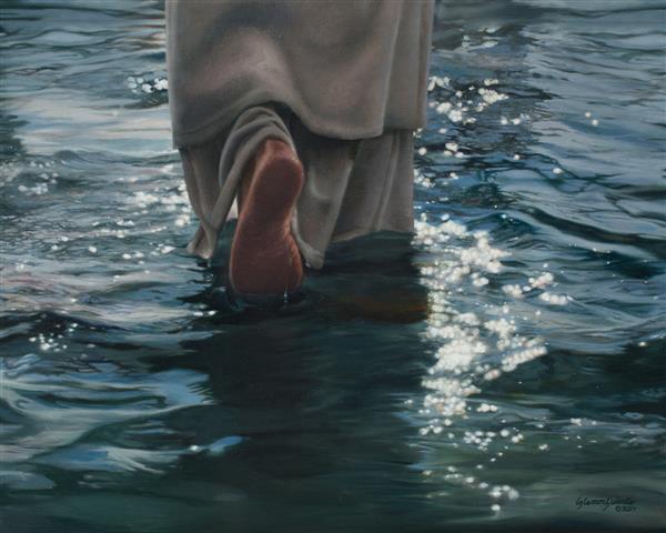 Follow Me by Liz Lemon Swindle depicts Christ walking on water – LDSArt.com
