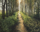 Enjoy The Beauty on Your Broken Path - Forest Walkway Large Wall Art