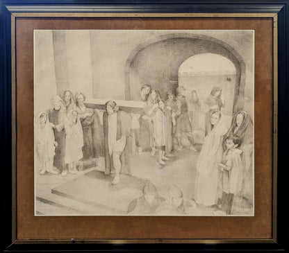 He Bearing His Cross Original Artwork