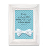 Baby Boy Blessing Gift - frame with keepsake white bow tie