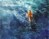 Walking on Water is a painting that depicts Jesus Christ walking on water by the power of faith - Yongsung Kim | LDSArt.com | Christian Artwork