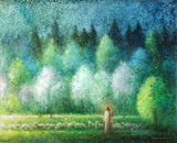 Upon the Green Grass Original Painting 23.5 x 19.5