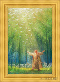 A New Light Shining Open Edition Canvas / 24 X 36 22K Gold Leaf 32 3/8 44 Art
