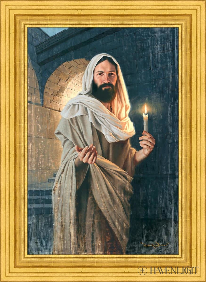 Abide With Me Tis Eventide Open Edition Canvas / 24 X 36 22K Gold Leaf 32 3/8 44 Art