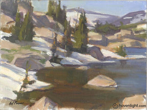 Alpine Lake 9 X 12 Original Painting