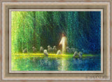 Among The Willows Open Edition Canvas / 36 X 24 Colonial Silver Metal Leaf 44 3/4 32 Art