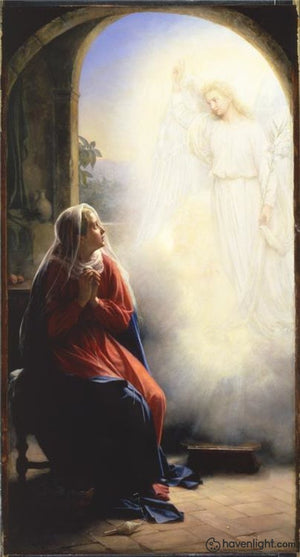 Annunciation Of Mary Open Edition Canvas / 11 X 21 Print Only Art