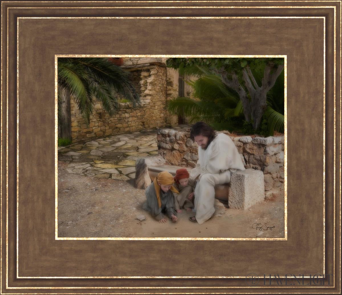 As A Child Open Edition Print / 10 X 8 Gold 14 3/4 12 Art